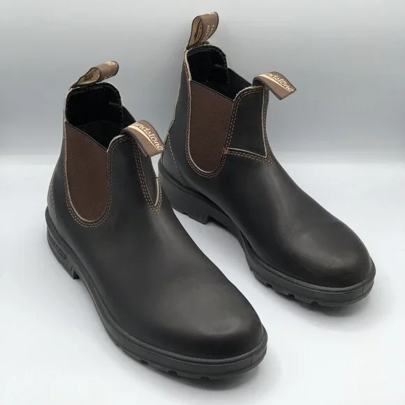 Blundstone Chelsea Boot Mens Size AU 7.5 US 8.5 #500 Stout Brown Leather Pull On - Picture 8 of 15
